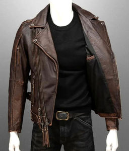 2024 Hombres Racing Wear Chaqueta de cuero de moda con mangas completas OEM Venta al por mayor Premium Chaquetas de cuero cómodas - Product Image 3