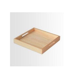 Plateau de service en bois avec des bords lisses, conçu pour une présentation élégante de desserts, de fruits et de boissons - Product Image 6