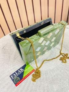 Bolso de mano de resina hecho a mano de lujo para mujer accesorio de noche elegante de Falak World Export - Product Image 3