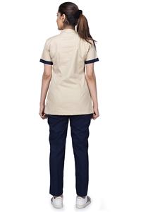 Oferta Especial: Conjunto de Uniforme Quirúrgico Personalizado con Cuello en V y Manga Corta, 100% Algodón Tejido, Unisex, para Enfermería, Hospitales, Tallas M y L - Product Image 2