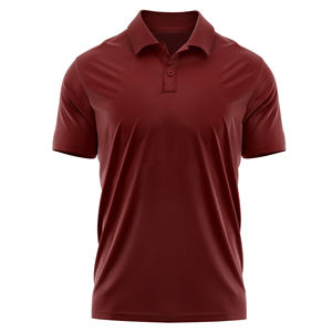 Uniforme de bureau pour hommes, polo Slim Fit d'été, piqué de coton évacuant l'humidité, logo brodé, maillot solide, OEM du Vietnam - Product Image 2