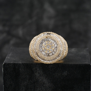 Venta al por mayor de moda 925 plata esterlina VVS Leb crecido diamante helado cubano anillos Hip Hop joyería para hombre compromiso regalo fiesta - Product Image 1
