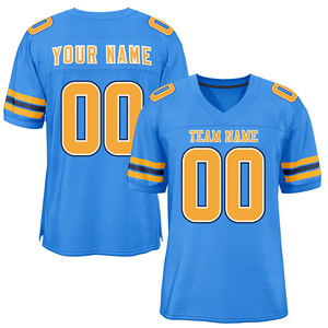 Équipe personnalisée imprimée par sublimation Brand New American Football Jerseys Short Sleeve Breathable Quick Dry - Product Image 6