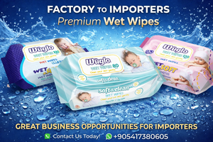 WUGLO Couches jetables pour bébé en coton doux, respirant et très absorbant, imprimées, avec SAP importé, protection anti-fuites, 2 couches, Turquie (Istanbul) - Product Image 4