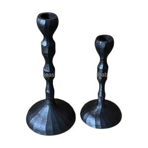 Portavelas de latón de diseño único con acabado negro, perfecto para fiestas, bodas y decoración de eventos a precios asequibles - Product Image 6