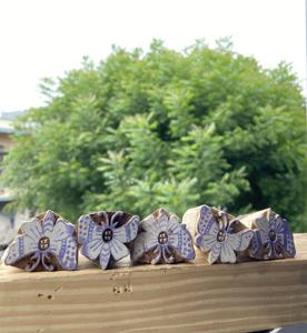 Timbre papillon sculpté à la main |   Motifs de papillons |   Outils de sérigraphie textile - Product Image 4