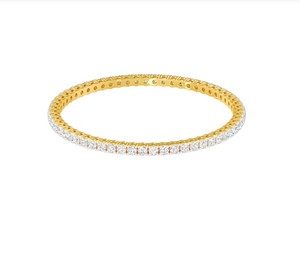 IGI Certified Round Cut Lab Grown Diamond Eternity <b>Bangle</b> <b>Bracelet</b> in 14K Yellow / White / Rose Gold Finish - Product Image 1