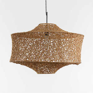 Modern Oval Shape Chandelier Pendant Rattan Seagrass Metal Crafts Iron <b>Ceiling</b> AC Christmas Decoration Wedding Iron Home <b>Office</b> - Product Image 3