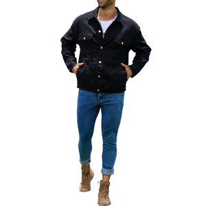 Vestes pour hommes Veste en jean vierge avec logo personnalisé Streetwear de couleur unie Hip Hop pour un look tendance et une tenue tendance - Product Image 4