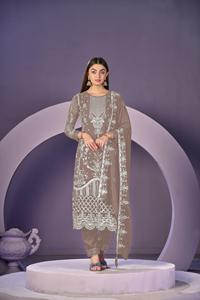 Vente chaude Lourd Faux Georgette Avec Paillettes Broderie Salwar Costume Femme Fabricant De Mode De Surat - Product Image 4