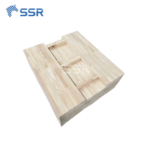 Marches d'escalier en bois de caoutchouc SSR, panneaux de bois à joint en doigt de pouce pour composants d'escalier, matériaux en bois haute résistance pour la construction intérieure - Product Image 5