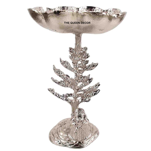 Bol à salade en céramique de style corail, utilisation domestique japonaise, promotionnel, plaqué argent nickel, décoratif, en aluminium métallique - Product Image 1