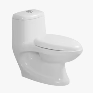 Nuevo diseño Watermark CE sin montura Washdown Water Closet P-trap Commode Australian Standard Ceramic Asiento de inodoro de una pieza - Product Image 4