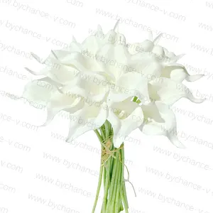 pure white wedding flowers artificial calla cily faux rose flowers for home kitchen & party event centerpieces