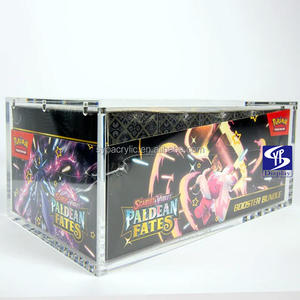 Горячая распродажа: Прозрачный высококачественный акриловый дисплей для коллекционных карточных игр Pokémon — набор бустеров «Фантомные огни» с крышкой на сильном магните - Product Image 3