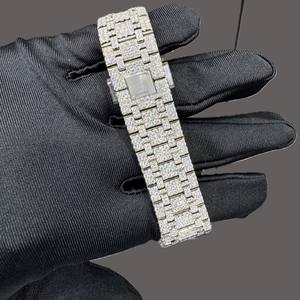 Nuevo de alta calidad personalizado totalmente helado Outt Acero inoxidable cuarzo Moissanite diamante VVS diamantes negocio de moda - Product Image 5