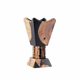 Quemador de incienso bakhoor de madera de resina hecho a mano con elementos naturales diseñados para rituales de relajación y ambiente aromático - Product Image 3