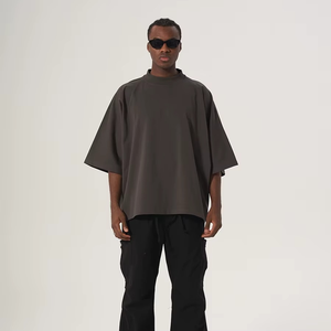 Camiseta de algodón de diseño Boxy Fit de alta calidad, ropa de calle pesada personalizada, Camiseta holgada de gran tamaño con ajuste en caja - Product Image 4