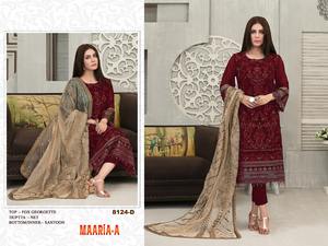 2022 nouveauté pakistanaise ethnique Faux Georgette Salwar Kameez lourde broderie travail séquence robe pour les mariages grossiste Surat - Product Image 2