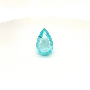 GRS Pierre de tourmaline Paraiba bleu verdâtre naturelle certifiée Pierres précieuses chauffées exclusives à facettes taillées en poire Fabrication de bijoux en vrac - Product Image 3