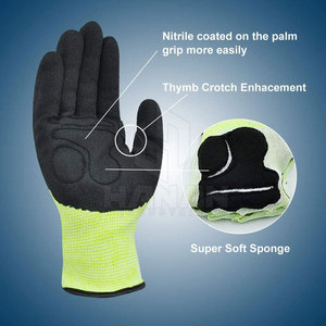 Gants de sécurité résistants aux chocs et à l'huile de haute qualité pour les travaux lourds Gants de mécanicien durables - Product Image 4