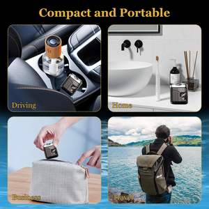 Mini rasoir électrique pour homme à double lame, rasoir rotatif portable pour voyage, rasoir humide et sec, lame détachable, remplacement de la lame IPX7, rasoir lavable - Product Image 2