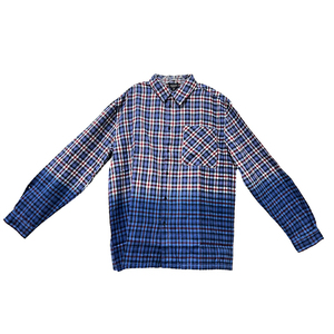 ผู้ผลิตและผู้จัดจำหน่ายชาวอินเดีย เสื้อเชิ้ตลายสก็อตแขนยาวแฟชั่นทันสมัยสำหรับผู้ชาย ผลิตตามแบบ OEM ผ้าฝ้าย 100% - Product Image 1