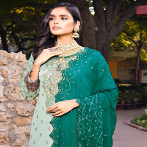 MI Creation's Volume Nigar 3 pièces en mousseline de soie Collection femmes indiennes pakistanaises fête mariage Festival robes pour spécial - Product Image 3