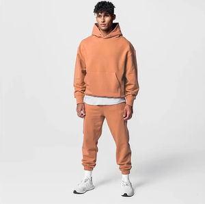 Conjunto Deportivo Personalizado al por Mayor, Sudadera con Capucha y Pantalones de Chándal de Algodón para Hombre, Ajuste Delgado, Transpirable y Ecológico - Product Image 3