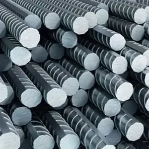 Barra de refuerzo para hormigón 16 20 25mm HRB335 HRB400 HRB500 BS460 ASTM A615 GR 60 barra de acero deformada laminada en caliente Precio de barra de hierro para hormigón - Product Image 1