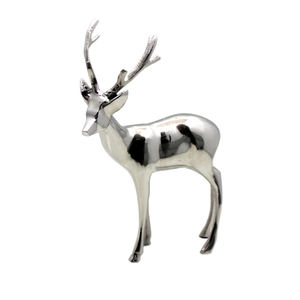 Renne en aluminium fini nickel de haute qualité pour dessus de table maison et décoration de noël ornement en vrac fait à la main - Product Image 1