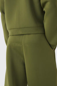 ชุดเซ็ต 2 ชิ้นสำหรับผู้ชาย OEM/ODM เสื้อฮู้ดดี้ซิปโอเวอร์ไซส์ กางเกงทรงบาน ชุดลำลองฤดูหนาว ผ้าฝ้าย 100% สีพื้น ชุดคู่ คุณภาพสูง - Product Image 5