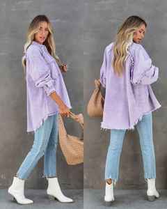 Chaquetas largas de mezclilla para mujer, talla grande, para exteriores, venta directa de fábrica, alta calidad, personalizadas, 2024, gran oferta. - Product Image 5