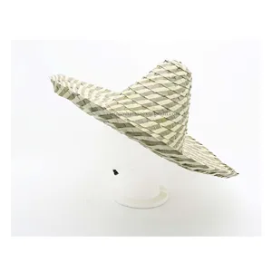 越南高品质白色和灰色墨西哥风格草帽与天然鹰草模型HA244