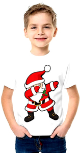 เสื้อยืดคริสต์มาสผู้ชายขายส่ง ผ้าโพลีเอสเตอร์ 100% พิมพ์ลายตามสั่ง คอวี ฮิปฮอป กันยับ แขนสั้น - Product Image 4