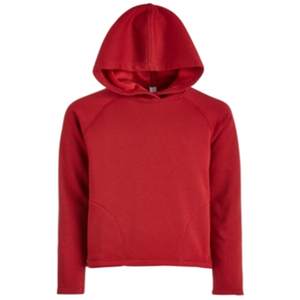 Felpa con Cappuccio Lavorata a Maglia Rossa Tinta Unita Ideology Taglie Forti per Ragazze, con Cerniera, Stile Stagionale, Logo e Fantasia, per Primavera Autunno - Product Image 1