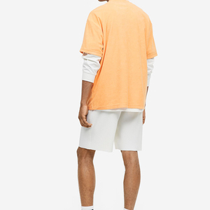 T-shirt chemises de haute qualité poids lourd uni surdimensionné T-shirt impression broderie personnalisé blanc 100% coton hommes T-shirt T-shirt - Product Image 5