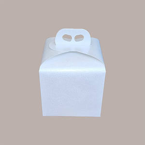 10 Uds. Caja de regalo de cartón blanco para 1kg Panettone suministros de vacaciones de Navidad con gráficos de efecto de cuero 200x200H180mm - Product Image 6
