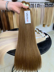 2025 Venta caliente Extensiones de cabello vietnamita a granel Color marrón 60cm Recto natural 100% Extremos súper dobles de alta calidad - Product Image 6
