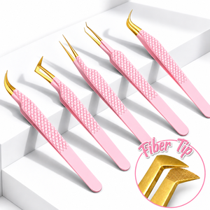 MORGANS INDUSTRIES – Kit de pinces à cils en acier inoxydable à pointe lisse, 10 pièces, prise fine durable, modèle MI-ET-0001 pour extensions de cils - Product Image 2