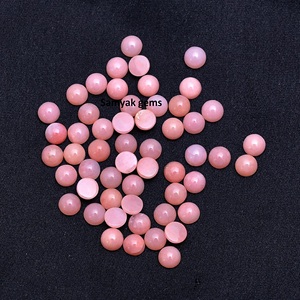 Pierres précieuses de forme ronde en vrac d'opale rose de meilleure qualité 3mm pierres de cabochon à dos plat opale pour les fabricants de bijoux - Product Image 4