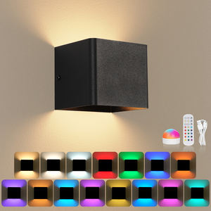 Lampe murale rechargeable avec ampoule RGB longue durée, télécommande sans fil à intensité variable, facile à installer <span class=keywords><strong>pour</strong></span> le salon et la chambre à coucher - Product Image 6