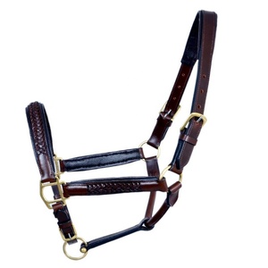 Cabestro de Cuero de Caballo y Nailon con Costura Decorativa, Acolchado de Cuero Suave, Herrajes de Latón, Uso Multiusos, Color Personalizable - Product Image 2