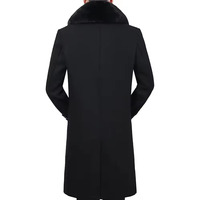 Nouveau style, manteau trench en cuir et toile de haute qualité pour homme, col en V, manches longues, respirant, imprimé en relief, idéal pour l'hiver