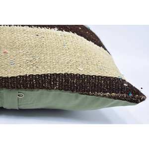 16x24 Beige Laine Kantha Patchwork Oreiller De Luxe Floral Vintage Impression Soie Tissé Coussin Portable pour Literie - Product Image 5