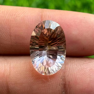 Directo del fabricante de la India, piedra preciosa suelta de forma ovalada de corte cóncavo de ametrino natural pulido para fabricación de joyas calibradas - Product Image 1