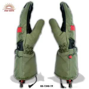 Gants chauffants à batterie rechargeable 7,4 V coupe-vent avec plaques chauffantes en fibre de carbone pour l'hiver et les températures froides - Product Image 3