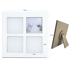 Cornice Fotografica in Legno MDF Personalizzata Fai-da-Te con Logo, <span class=keywords><strong>4</strong></span> Inserti in Acrilico, Pannello Vuoto per Sublimazione, Impermeabile ed Ecologico per la Casa - Product Image 6