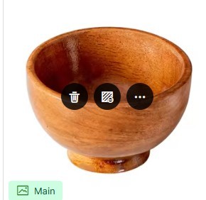 Cuenco moderno de madera en forma de cono con acabado liso, ideal para servir aperitivos, elegante, duradero, perfecto para regalo de Decoración de cocina - Product Image 2