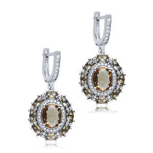 ต่างหูหินซัลทาไนต์ทรงรี19x21มม. 925เงินแท้สำหรับผู้ซื้อขายส่งเครื่องประดับเนื้อละเอียดแบบตุรกี - Product Image 3